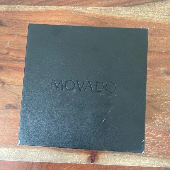 Black Movado Crystal Watch